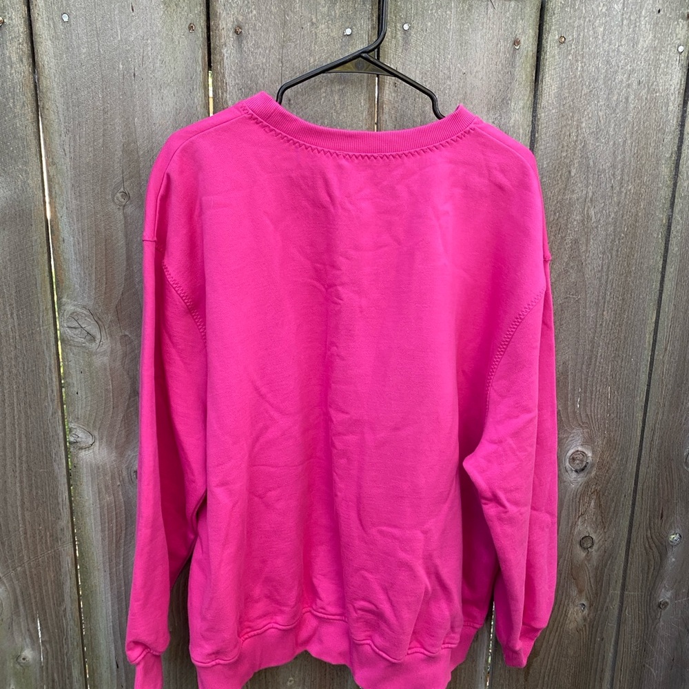 For Love and Lemon Alex Oversized Pink Sweatshirt Medium - Picture 5 of 7
